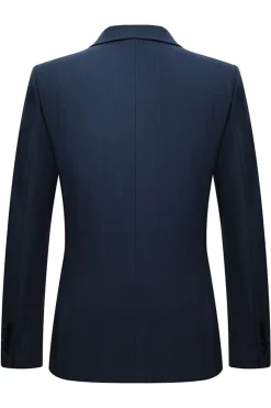 3 Peça Single Breasted Slim Fit Peak Lapel Fatos Masculinos da Marinha