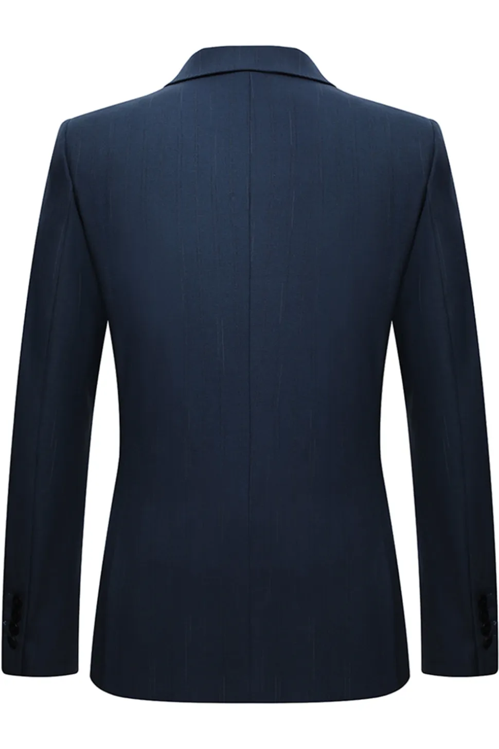 3 Peça Single Breasted Slim Fit Peak Lapel Fatos Masculinos da Marinha