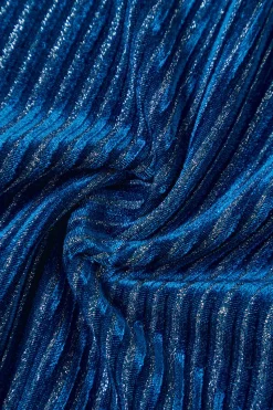 2 peças de tinta azul veludo listrado mulheres ternos de baile