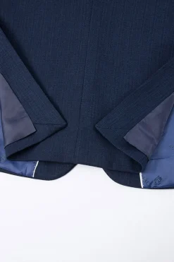 3 Peças Notched Lapela Um Botão Homens Fatos da Marinha