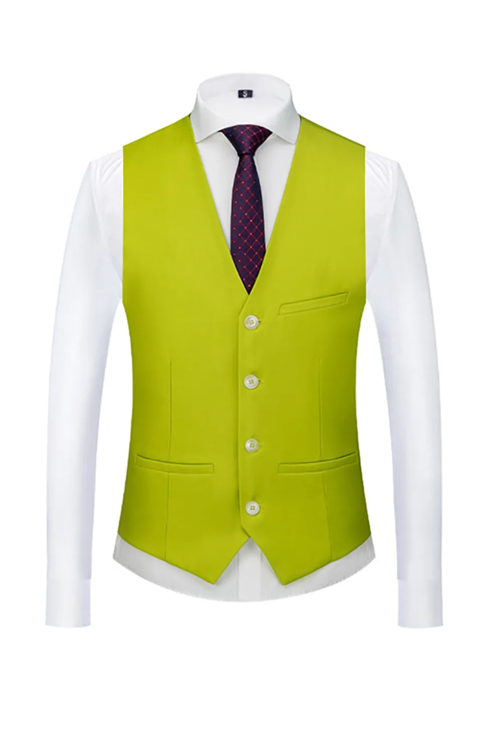 3 Peças Notched Lapela Verde Homens Prom Suits