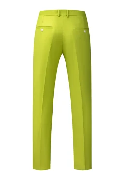 3 Peças Notched Lapela Verde Homens Prom Suits