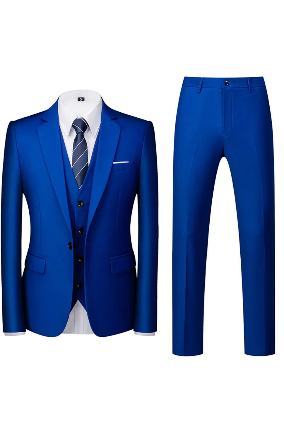 3 Peças Notched Lapela Verde Homens Prom Suits