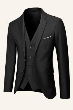 3 Peças Preto Fatos de Festa