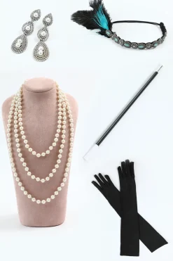 5 Peças 1920s Conjunto de Acessórios