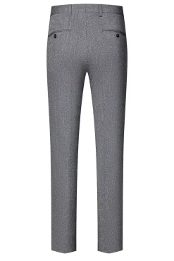3 Peças Slim Fit Notched Lapela Homens Ternos Cinzentos