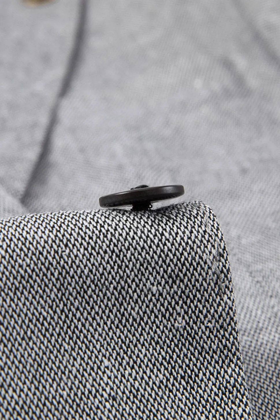 3 Peças Slim Fit Notched Lapela Homens Ternos Cinzentos