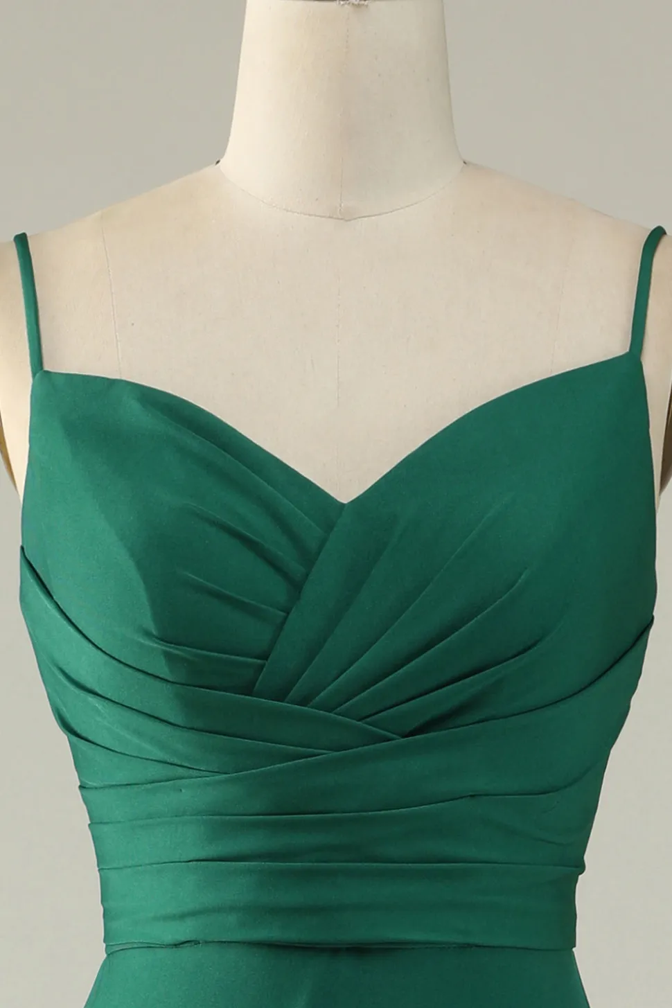 A Line Alças Espaguete Borgonha Vestido Dama de Honra
