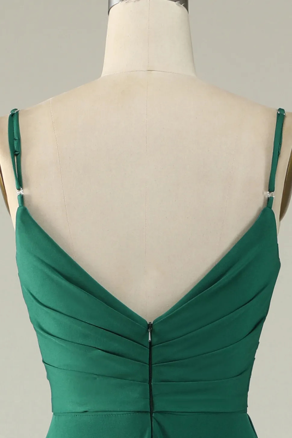 A Line Alças Espaguete Borgonha Vestido Dama de Honra