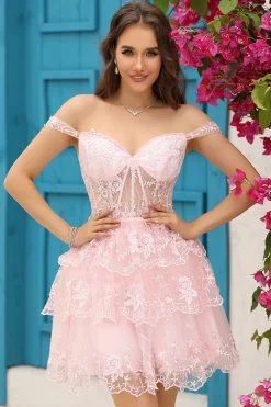 A Line Branco Vestido de Cocktail Curto