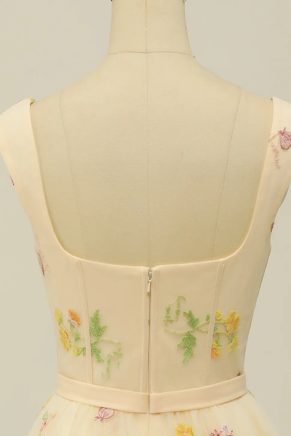 A Line Champanhe Vestido de Cocktail