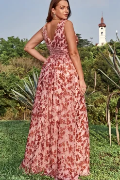 A Line Vestido de Festa Ferrugem