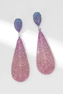 Acessórios brilhantes incrustados de diamante Brincos de luxo