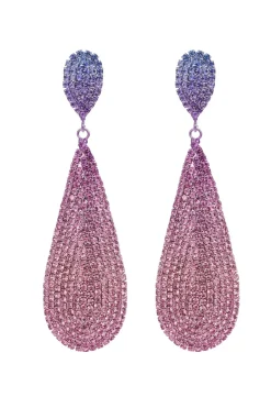 Acessórios brilhantes incrustados de diamante Brincos de luxo