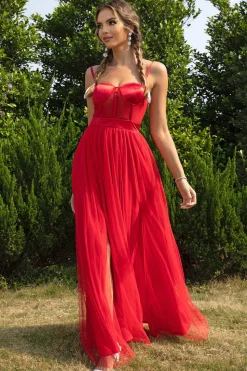 Alças Esparguete Preto Uma Linha Tule Aberto Costas Vestido Longo Baile