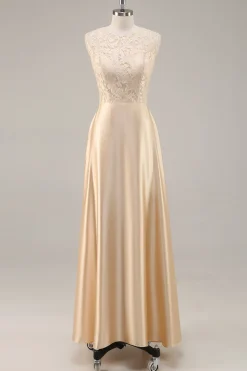 A-Line Champagne Chiffon 2-Piece Mãe do Vestido da Noiva