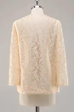 A-Line Champagne Chiffon 2-Piece Mãe do Vestido da Noiva
