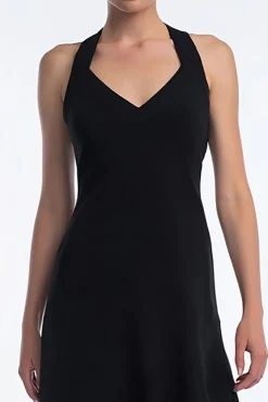 A-Line Halter Vestido Preto Pequeno