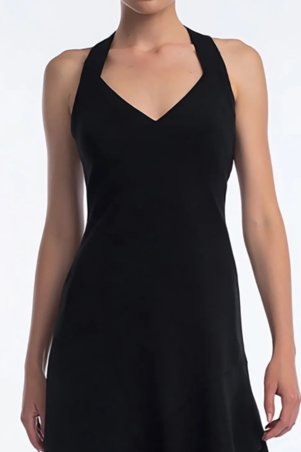 A-Line Halter Vestido Preto Pequeno