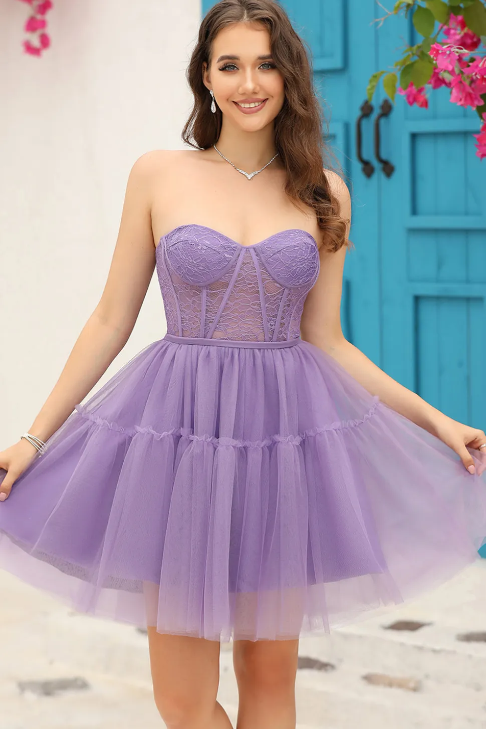 A-Line Preto Mangas Compridos Vestido de Cocktail