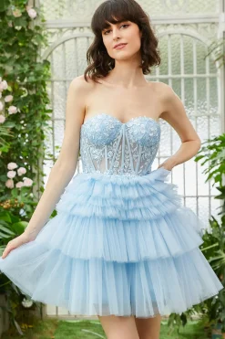 A-Line Sweetheart Rosa Vestido Curto Homecoming