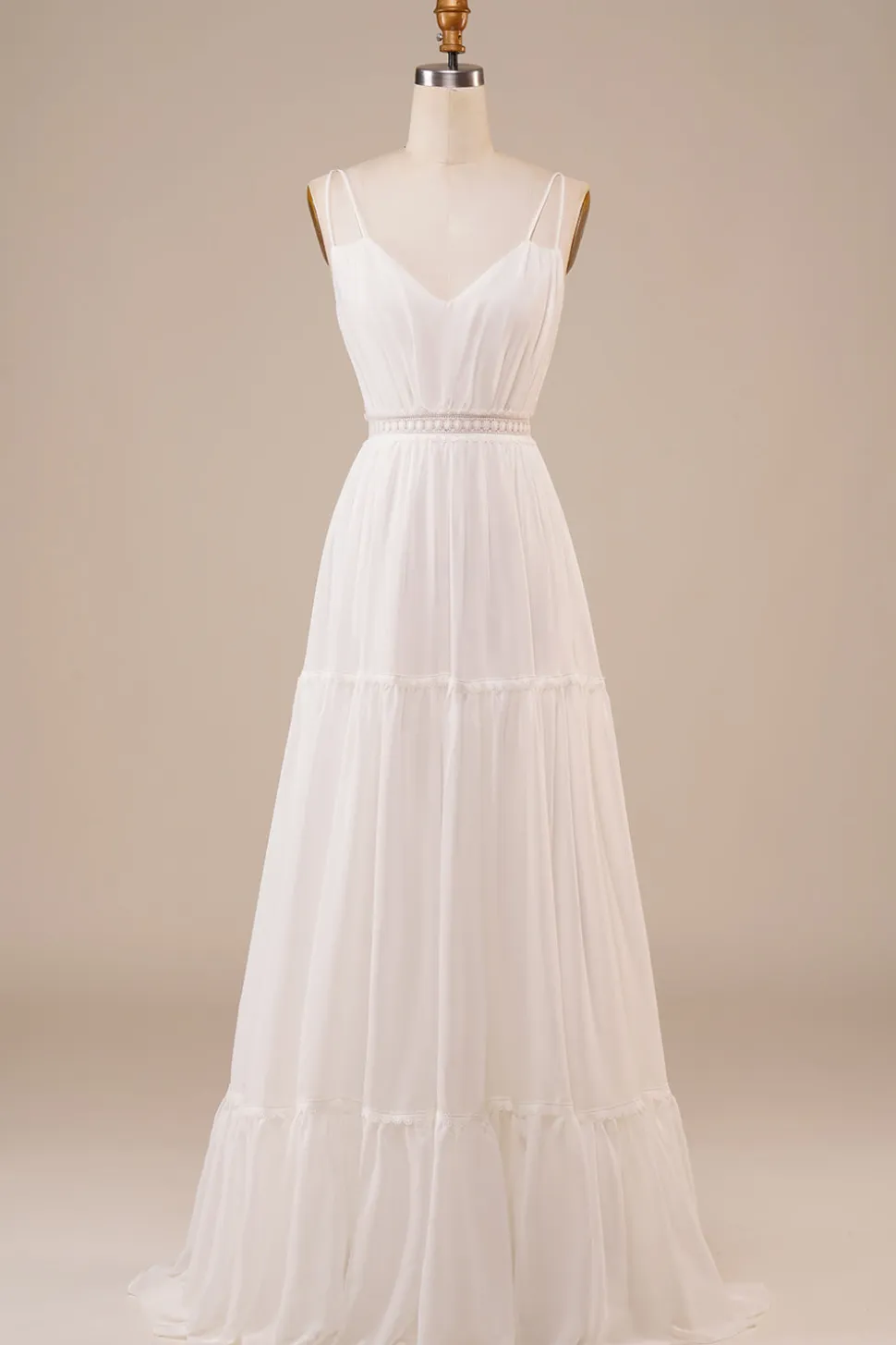 A-Line Vestido de Noiva Longo Simples