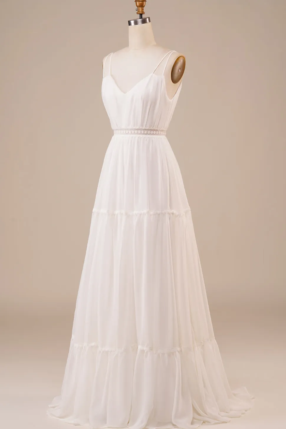 A-Line Vestido de Noiva Longo Simples