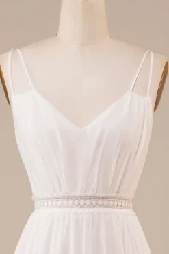 A-Line Vestido de Noiva Longo Simples