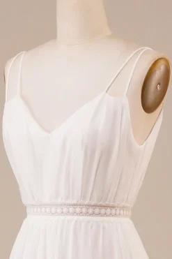 A-Line Vestido de Noiva Longo Simples
