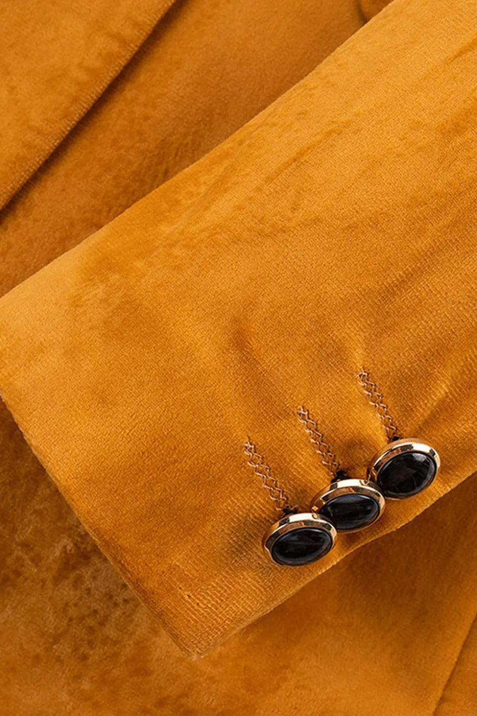 Amarelo Pico Lapela Um Botão Prom Blazer