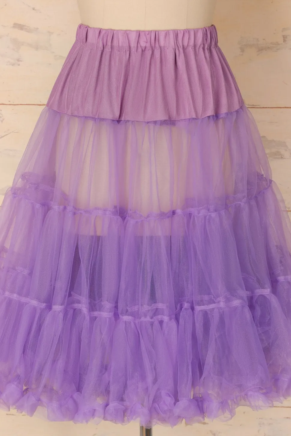 Anágua de tule roxo