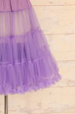 Anágua de tule roxo
