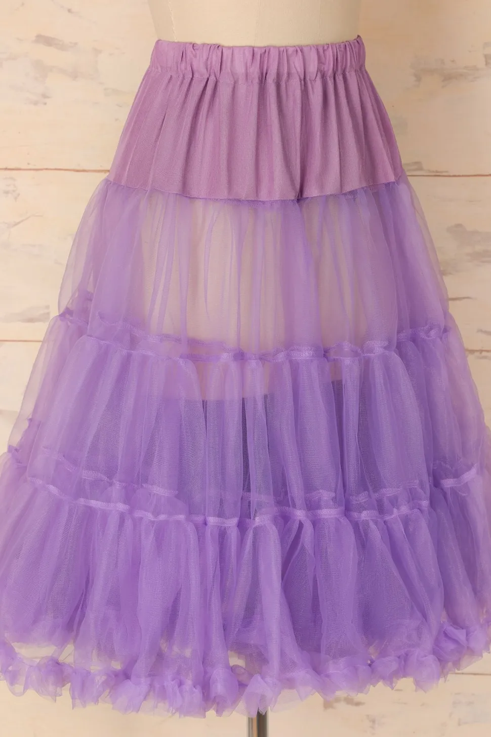 Anágua de tule roxo