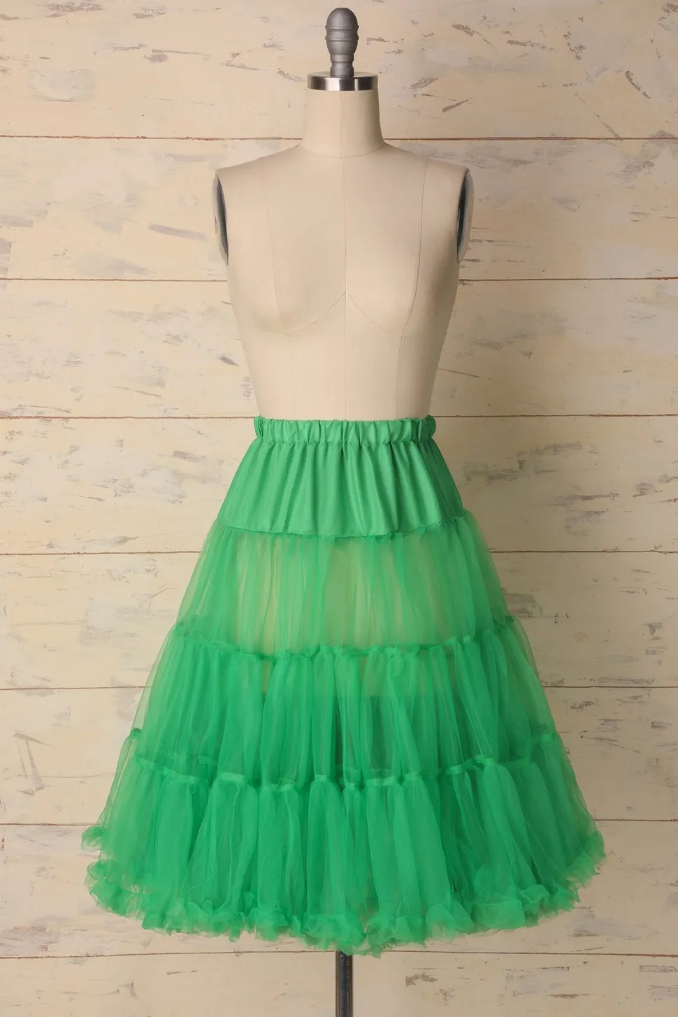 Anágua de tule verde