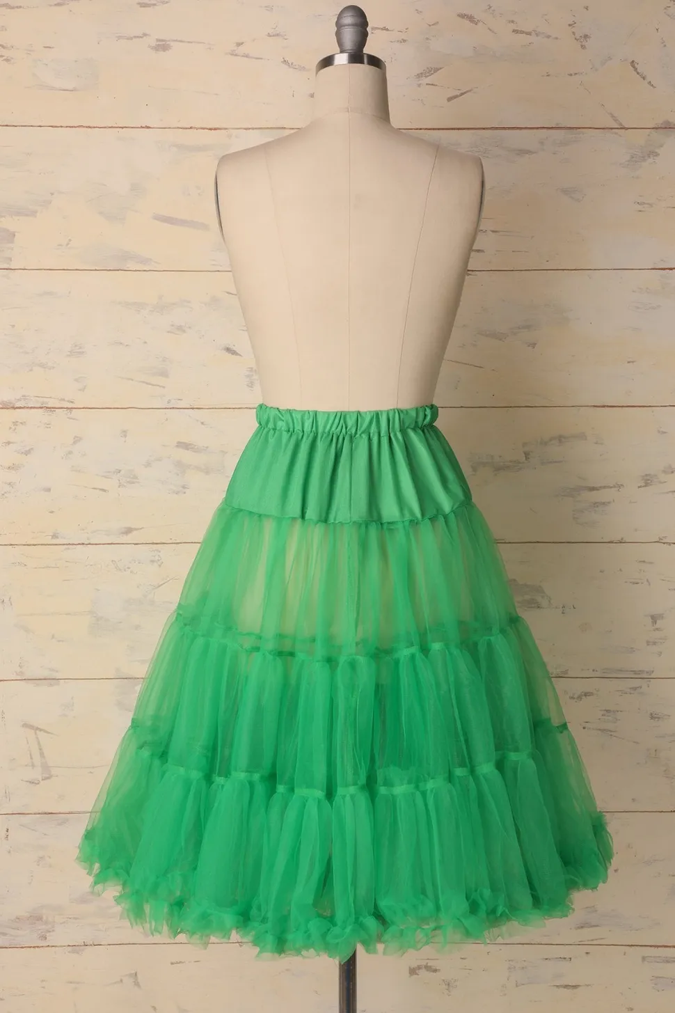 Anágua de tule verde