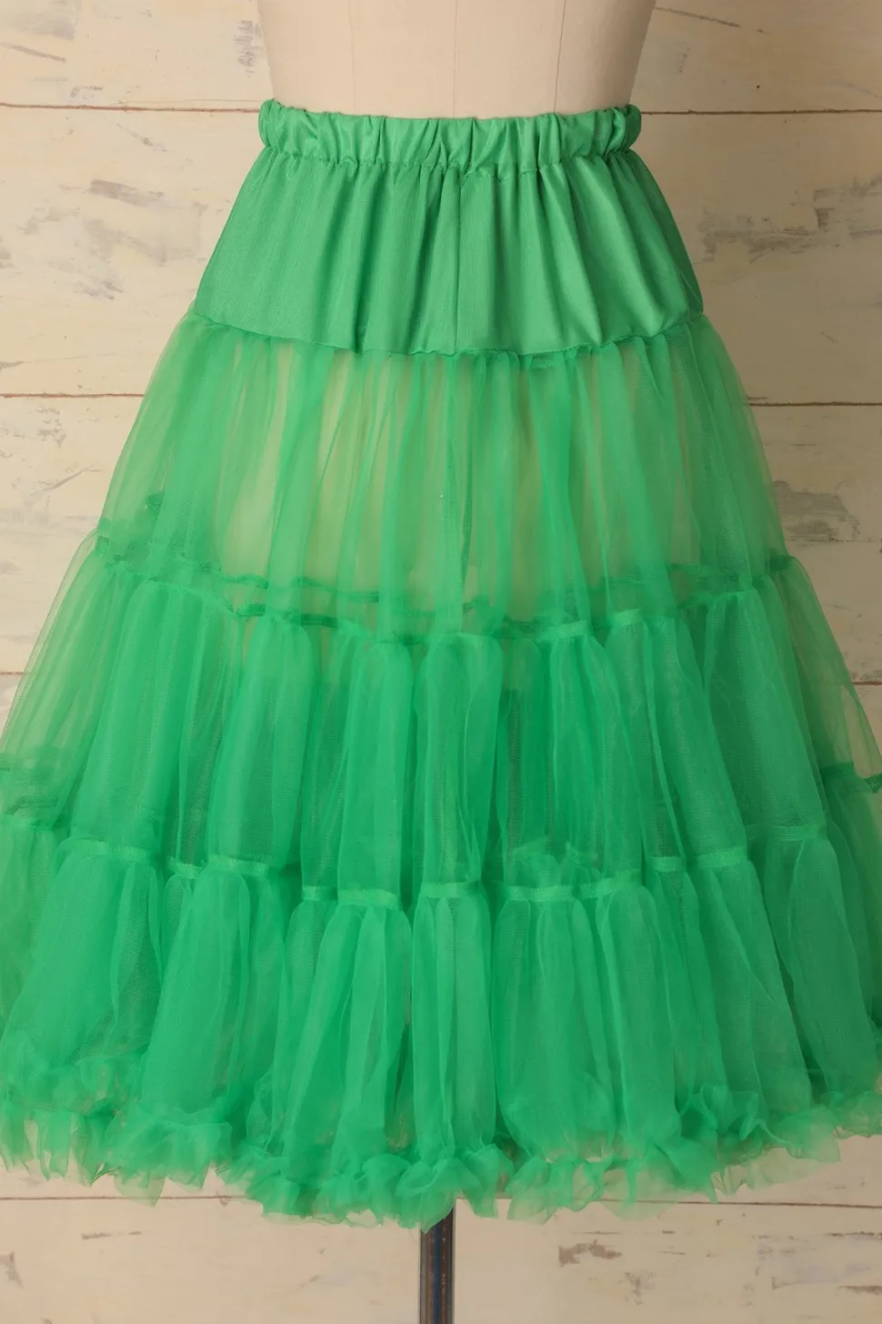 Anágua de tule verde
