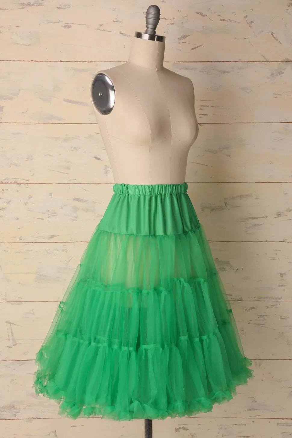 Anágua de tule verde