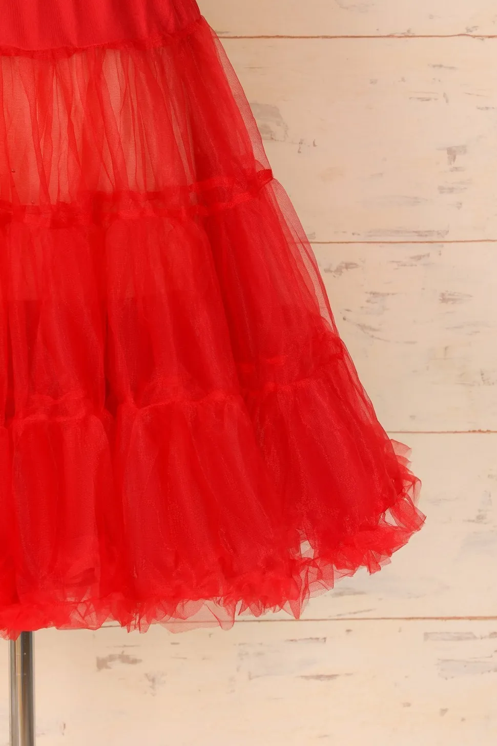 Anágua de tule vermelho