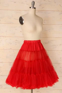 Anágua de tule vermelho