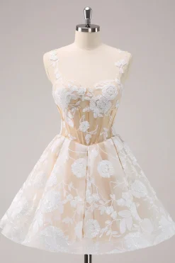 Azul Claro Brilhante Uma Linha Esparguete Correias Espartilho Longo Vestido Homecoming