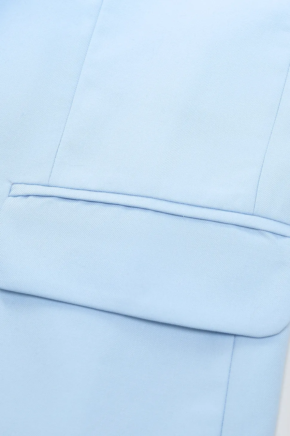 Azul Claro Lapela de Pico 2 Peças Fato Formal