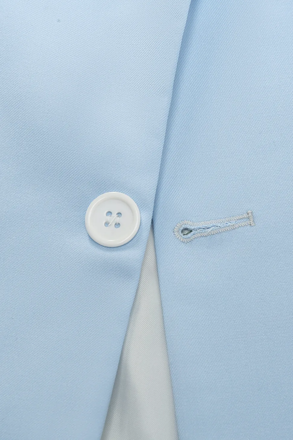 Azul Claro Lapela de Pico 2 Peças Fato Formal
