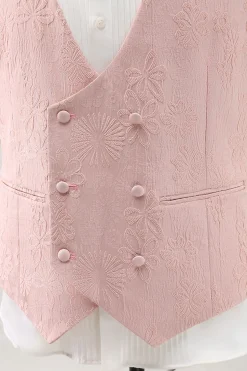 Azul escuro 3 peças pico lapela jacquard um botão homens ternos de baile