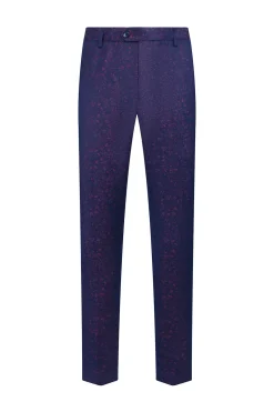 Azul escuro Jacquard xaile lapela 2 peças homens ternos de baile com cinto