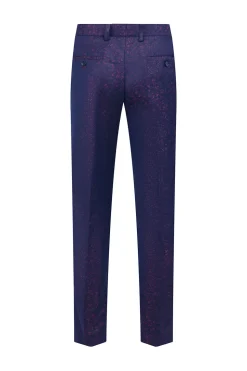 Azul escuro Jacquard xaile lapela 2 peças homens ternos de baile com cinto