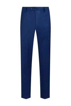 Azul escuro Jacquard xaile lapela 2 peças homens ternos de baile com cinto