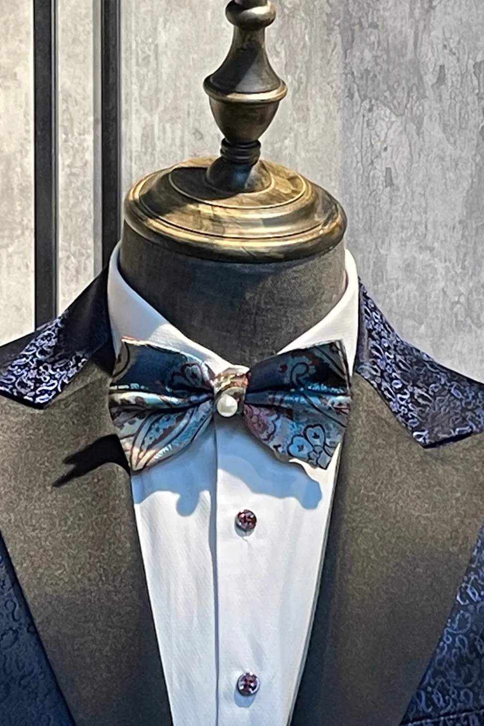 Azul Escuro Lapela de Pico Blazer Masculino