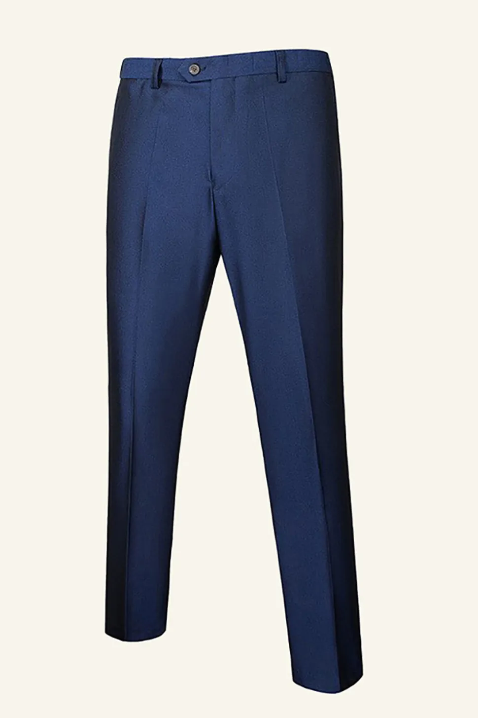 Azul Escuro Lapela Shawl 3 Peças Fato Masculino