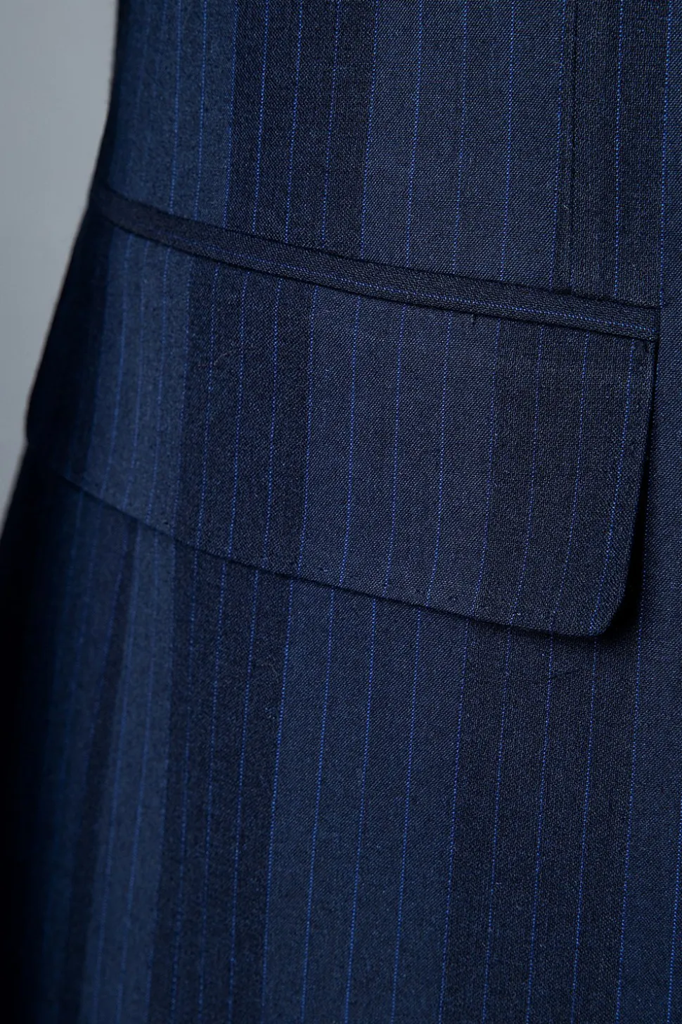 Azul Escuro Terno Masculino Duplo Peito 3 Peças