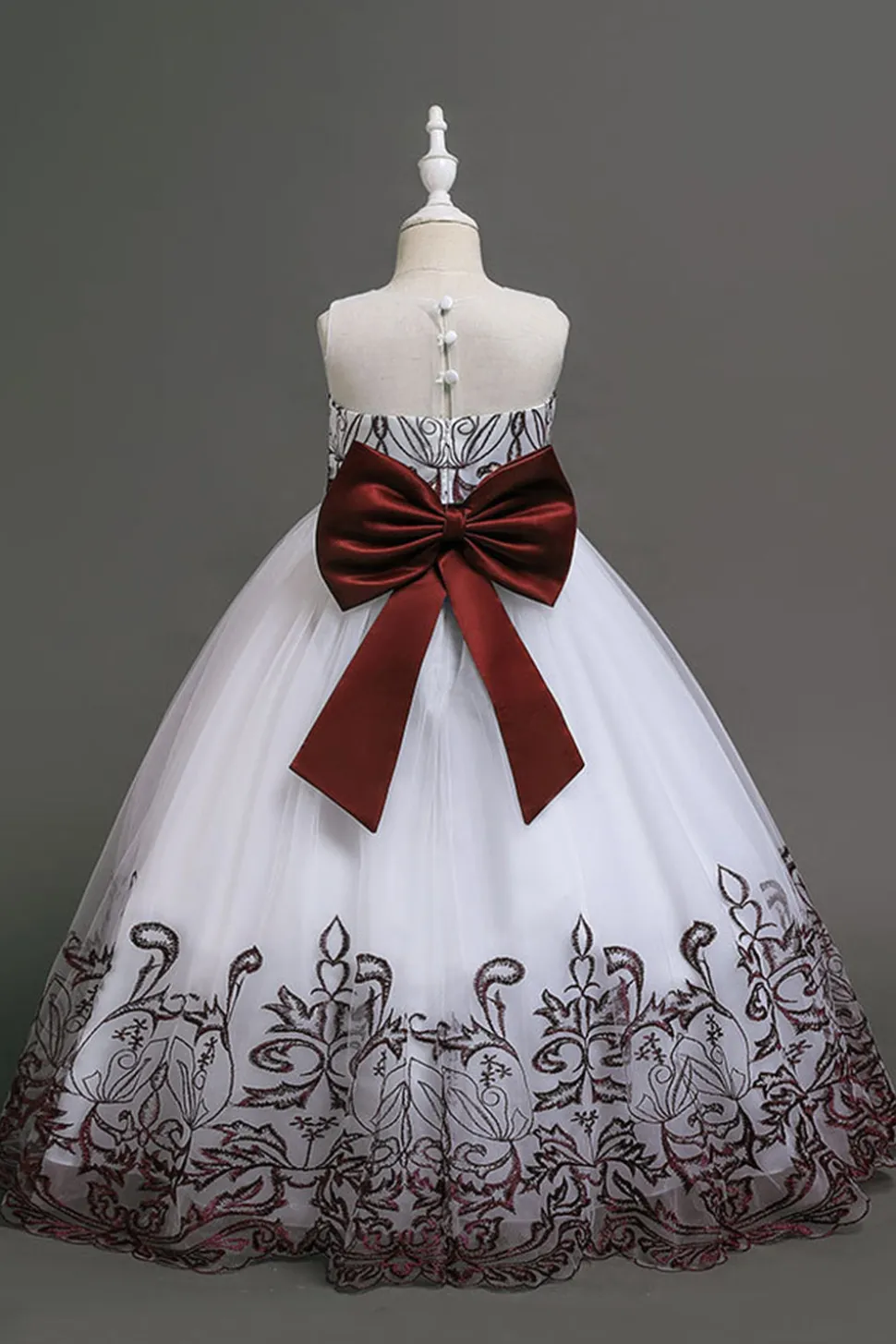 Azul Marinha Sem Mangas A Line Vestido de Menina